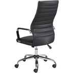 Sedia da ufficio regolabile in similpelle nera Studio 55D Primero
