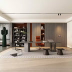 Famapy Libreria aperta Scaffale decorativo Forma unica Archiviazione multifunzionale Scomparto multispazio Nero
