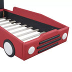 Letto a piattaforma a forma di macchina da corsa Whisen Morden Design, misura doppia, con ruote