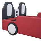 Letto a piattaforma a forma di macchina da corsa Whisen Morden Design, misura doppia, con ruote