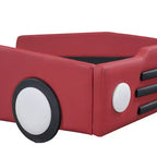 Letto a piattaforma a forma di macchina da corsa Whisen Morden Design, misura doppia, con ruote