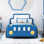 Letto a piattaforma a forma di macchina da corsa Whisen Morden Design, misura doppia, con ruote