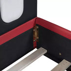 Letto a piattaforma a forma di macchina da corsa Whisen Morden Design, misura doppia, con ruote