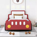Letto a piattaforma a forma di macchina da corsa Whisen Morden Design, misura doppia, con ruote