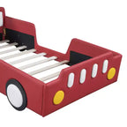 Letto a piattaforma a forma di macchina da corsa Whisen Morden Design, misura doppia, con ruote