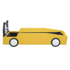 Letto a piattaforma a forma di macchina da corsa Whisen Morden Design, misura doppia, con ruote