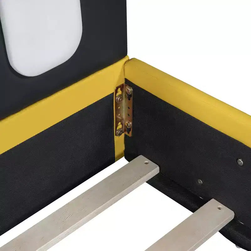 Letto a piattaforma a forma di macchina da corsa Whisen Morden Design, misura doppia, con ruote