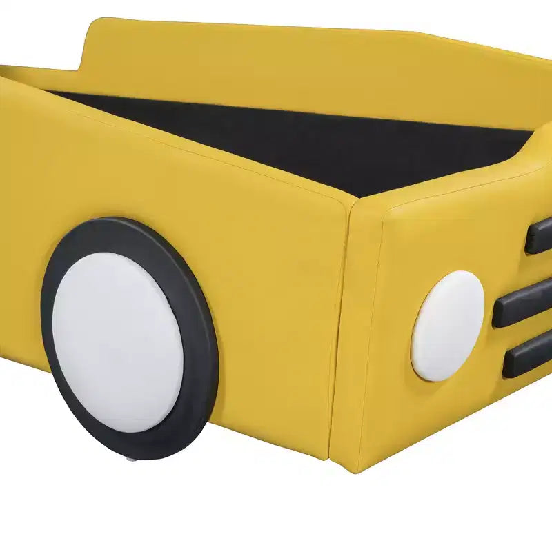 Letto a piattaforma a forma di macchina da corsa Whisen Morden Design, misura doppia, con ruote