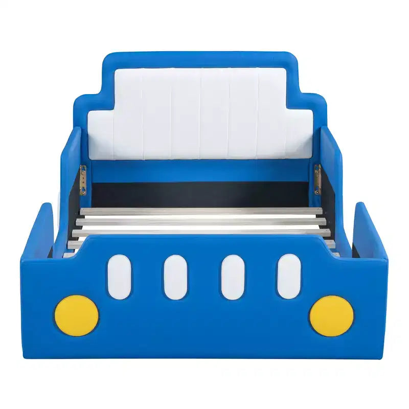 Letto a piattaforma a forma di macchina da corsa Whisen Morden Design, misura doppia, con ruote