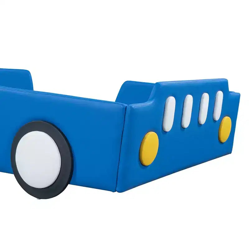 Letto a piattaforma a forma di macchina da corsa Whisen Morden Design, misura doppia, con ruote