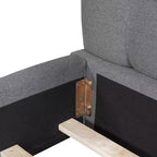 Whisen Morden Design Letto a Piattaforma Imbottito Queen Size con Tessuto Spesso