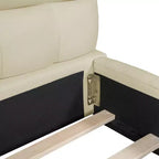 Whisen Morden Design Letto a Piattaforma Imbottito Queen Size con Tessuto Spesso
