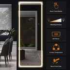 PexFix Specchio Moderno Rettangolare a Figura Intera Senza Cornice con Angoli Arrotondati, Argento, 40,6 cm L x 160 cm A