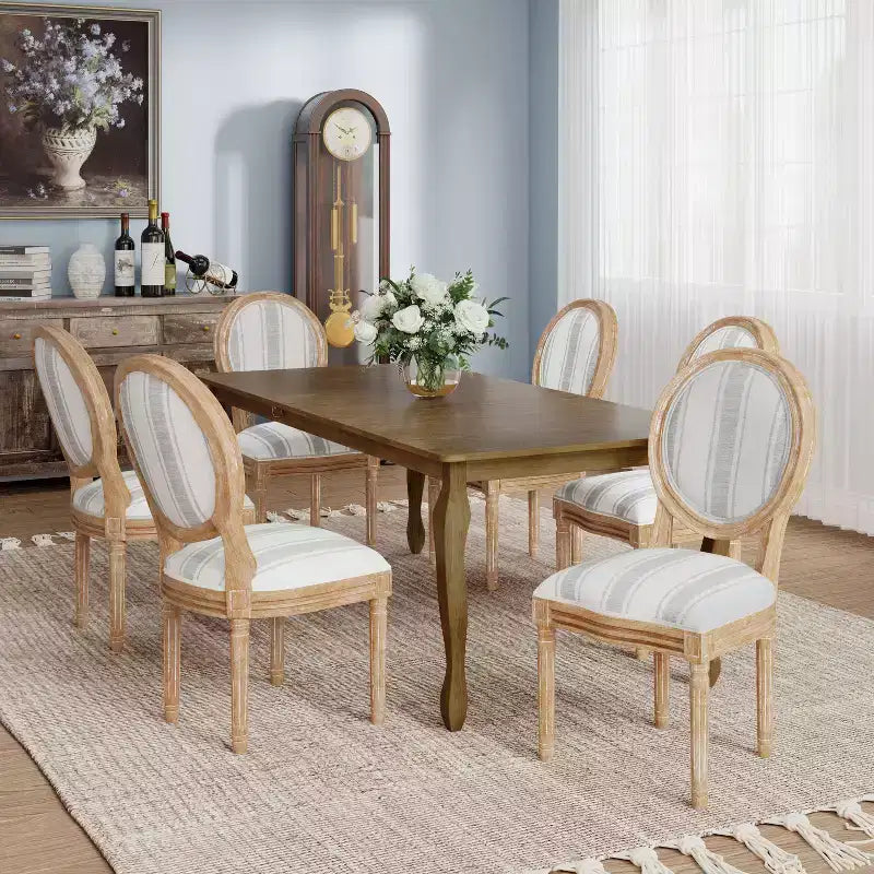 Christopher Knight Home Phinnaeus - Set da pranzo 7 pezzi con tavolo allungabile e sedie imbottite