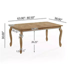 Christopher Knight Home Phinnaeus - Set da pranzo 7 pezzi con tavolo allungabile e sedie imbottite
