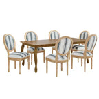 Christopher Knight Home Phinnaeus - Set da pranzo 7 pezzi con tavolo allungabile e sedie imbottite