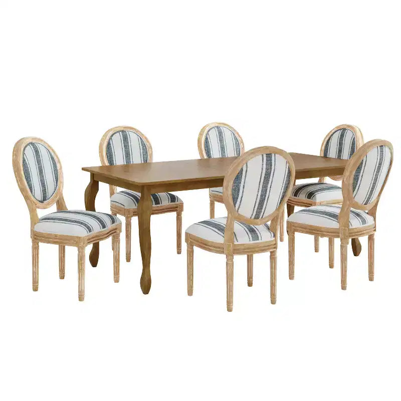 Christopher Knight Home Phinnaeus - Set da pranzo 7 pezzi con tavolo allungabile e sedie imbottite