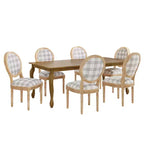 Christopher Knight Home Phinnaeus - Set da pranzo 7 pezzi con tavolo allungabile e sedie imbottite