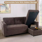 Divano componibile trasformabile Home Imports Emporium con chaise longue contenitore e porte USB integrate per salotti moderni