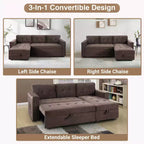 Divano componibile trasformabile Home Imports Emporium con chaise longue contenitore e porte USB integrate per salotti moderni