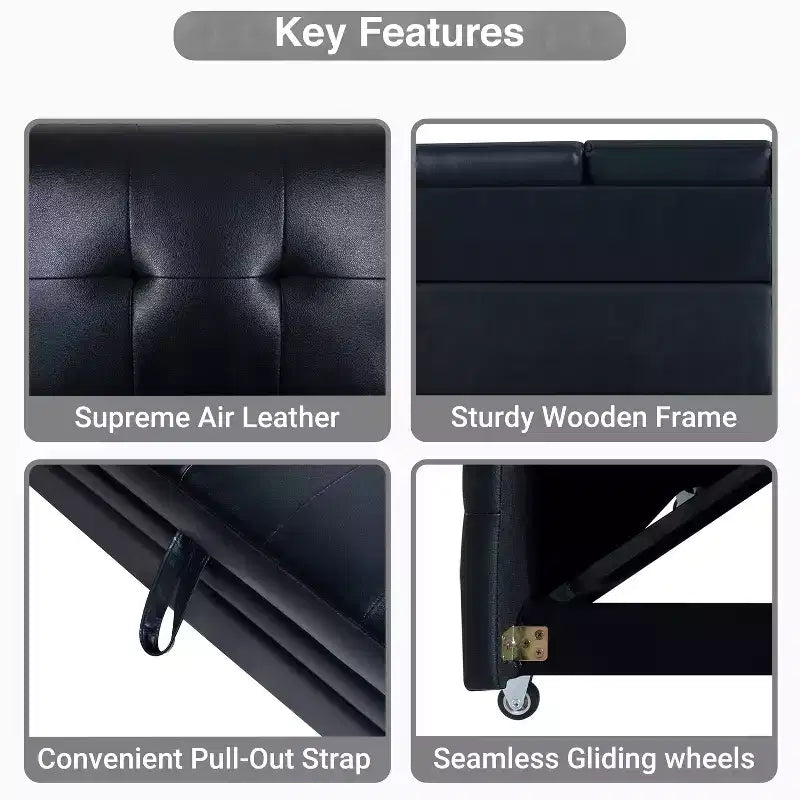 Divano componibile trasformabile Home Imports Emporium con chaise longue contenitore e porte USB integrate per salotti moderni