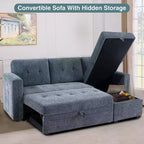 Divano componibile trasformabile Home Imports Emporium con chaise longue contenitore e porte USB integrate per salotti moderni