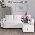 Divano componibile trasformabile Home Imports Emporium con chaise longue contenitore e porte USB integrate per salotti moderni