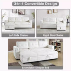 Divano componibile trasformabile Home Imports Emporium con chaise longue contenitore e porte USB integrate per salotti moderni
