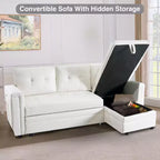 Divano componibile trasformabile Home Imports Emporium con chaise longue contenitore e porte USB integrate per salotti moderni