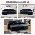 Divano componibile trasformabile Home Imports Emporium con chaise longue contenitore e porte USB integrate per salotti moderni