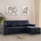 Divano componibile trasformabile Home Imports Emporium con chaise longue contenitore e porte USB integrate per salotti moderni