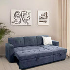 Divano componibile trasformabile Home Imports Emporium con chaise longue contenitore e porte USB integrate per salotti moderni