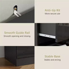 Cassettiera per Camera da Letto, Cassettiera con Superficie Lucida e Ampio Spazio di Archiviazione, Cassettiera Moderna