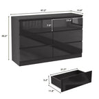 Cassettiera per Camera da Letto, Cassettiera con Superficie Lucida e Ampio Spazio di Archiviazione, Cassettiera Moderna