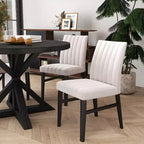 Set da pranzo rotondo Walton da 5 pezzi, tavolo rotondo Cross-Buck con 4 sedie laterali