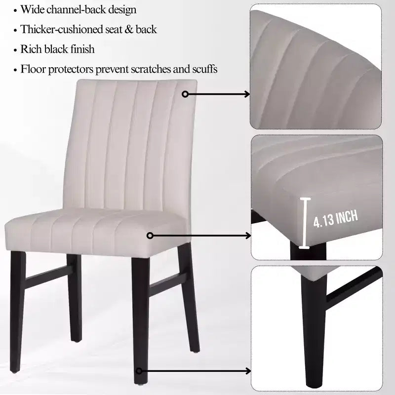 Set da pranzo rotondo Walton da 5 pezzi, tavolo rotondo Cross-Buck con 4 sedie laterali