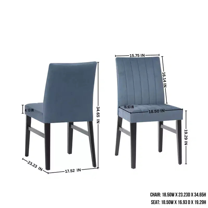 Set da pranzo rotondo Walton da 5 pezzi, tavolo rotondo Cross-Buck con 4 sedie laterali