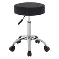 FDW Versatile Salon Chair Round Rolling Stool Adjustable Height PU Leather Seat Cushion