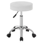 FDW Sgabello Girevole Rotondo per Sedia da Salone Versatile con Altezza Regolabile, Cuscino in Pelle PU