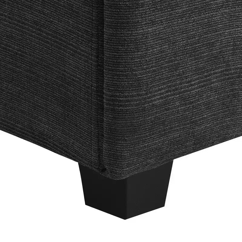 Divano componibile a U Whisen Modern in ciniglia con pouf di grandi dimensioni, portaoggetti nel bracciolo nascosto e portabicchieri, porte di ricarica USB