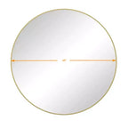 Specchio da parete circolare dorato oversize da 48 pollici: Grande, con cornice in metallo, da toeletta, per camerino - Lusso per bagno, soggiorno, camera da letto