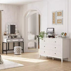 Cassettiera doppia Heynemo Morden a 6 cassetti a righe verticali, cassettiera verniciata, mobile contenitore in legno per camera da letto e soggiorno