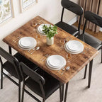 Set da tavolo da pranzo da 5 pezzi per 4 persone, tavolo e sedie da cucina per 4, set da tavolo da pranzo moderno, set da tavolo da cena per 4