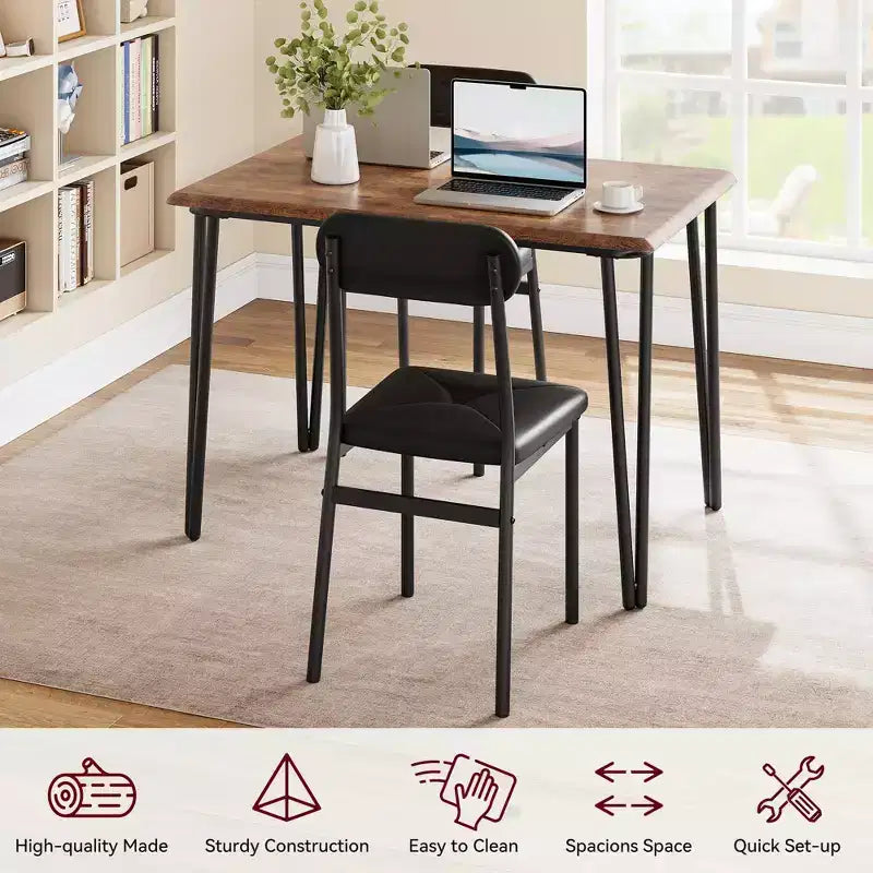 Set da tavolo da pranzo da 5 pezzi per 4 persone, tavolo e sedie da cucina per 4, set da tavolo da pranzo moderno, set da tavolo da cena per 4