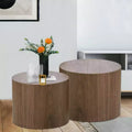 MAYEERTY 2-Piece Round Coffee Table Set No Assembly Living Room Office Bedroom