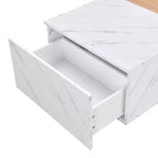 MAYEERTY Set di 2 Tavolini Rotondi Nessun Montaggio Soggiorno Ufficio Camera da Letto