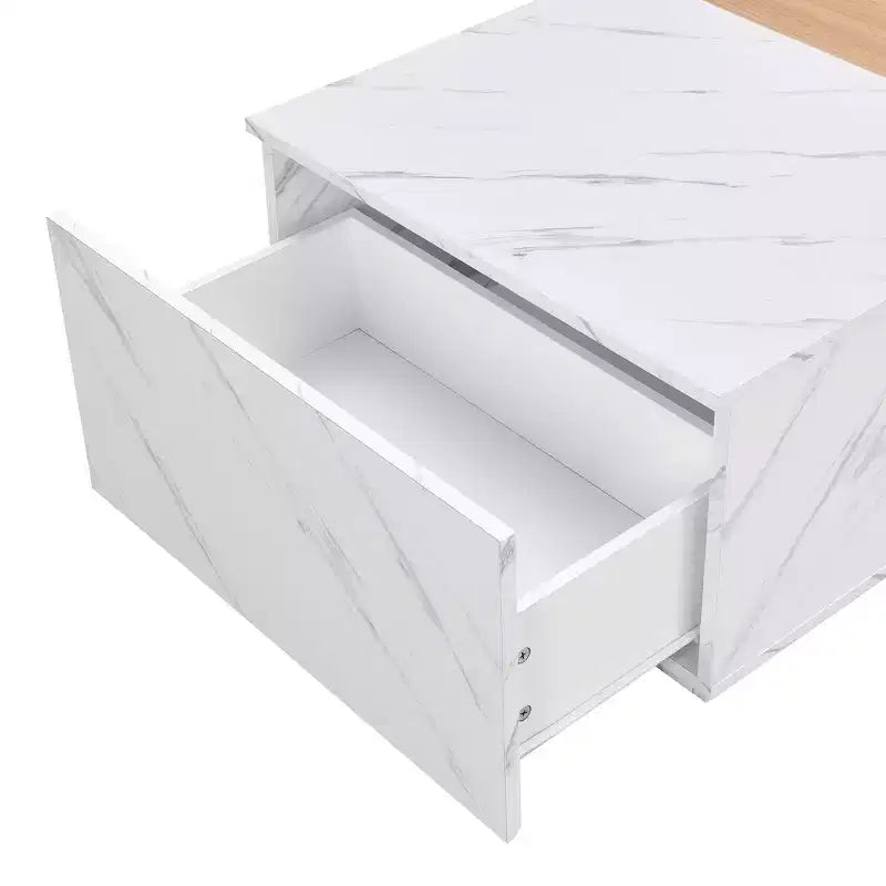 MAYEERTY Set di 2 Tavolini Rotondi Nessun Montaggio Soggiorno Ufficio Camera da Letto