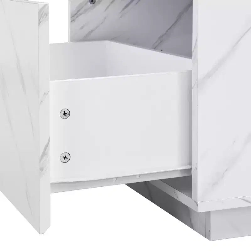 MAYEERTY Set di 2 Tavolini Rotondi Nessun Montaggio Soggiorno Ufficio Camera da Letto