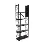 Libreria Origami 3 pezzi a 6 ripiani, organizer aperto indipendente grande scaffale moderno per soggiorno, mobile verticale, nessun assemblaggio richiesto, nero