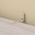 Armadio moderno Hitow, colore grigio, ante in vetro smerigliato, finitura effetto legno, stile crema